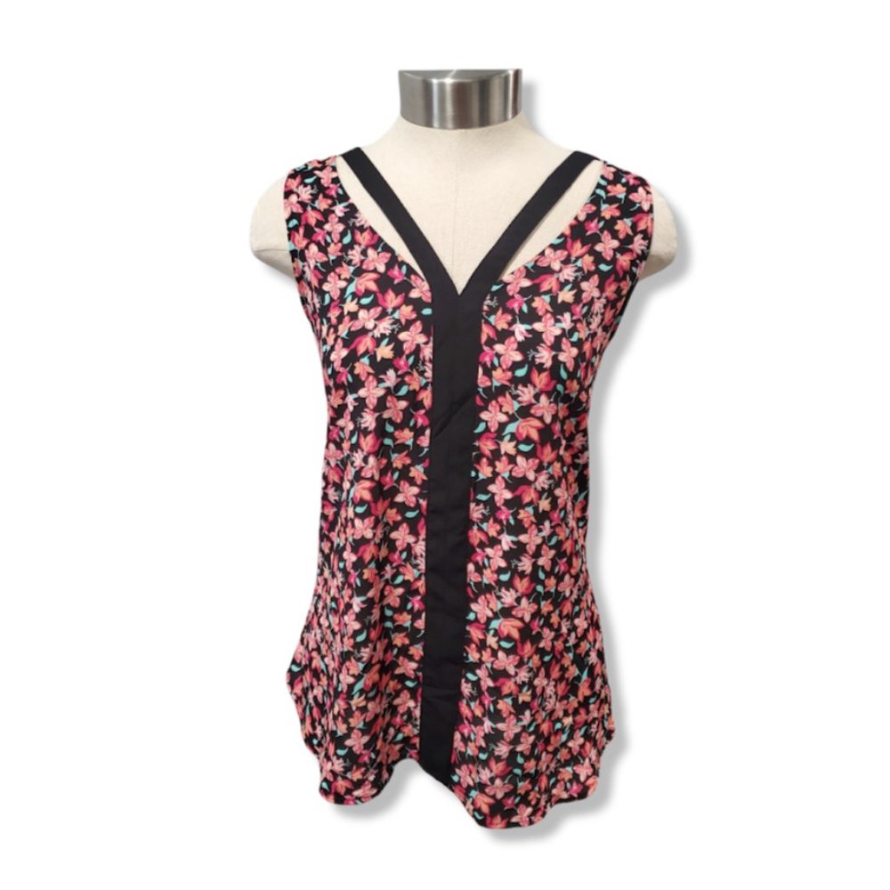 Candie's Strappy Floral Tank- XL